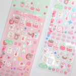 Korea populaarne karu seeria kuuma h&otilde;bedase j&auml;&auml;tmete v&auml;lklambi laser goo kaardi kleebis DIY materjalist dekoratiivne kleebis