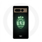 Coque Maniacase pour Google Pixel 7 Pro scp sporting portugal lumineux fond noir