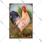 Chicken Vintage plakat Metallist plekksildid Taldrik Kukk Kanamuna Retro Plaat Talu Kodu seinakaunistus 20x30cm 20x30cm