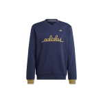 Adidas Originals Kirjaga Tikitud Triibuline &Uuml;mmarguse Kaelusega Pusa Pikkade Varrukatega Dressipluus Meeste Dressipluus Tume-Sinine IR7596 XXL blue