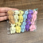 12tk/partii V&auml;rvilised karunukud Mini kaisukaru pl&uuml;&uuml;sis m&auml;nguasjad Armsad loomat&auml;idisega pl&uuml;&uuml;sist nukut&uuml;druku meisterdamise v&otilde;tmehoidja j&otilde;ulukink 12pc