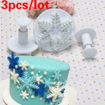 Snowflake Fondant koogi kaunistuskolb 3 tk / komplekt Suhkru k&auml;sit&ouml;&ouml; l&otilde;ikurid