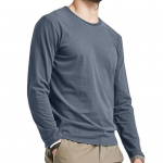 Meeste s&uuml;giskevadine &uuml;laosa &uuml;mara kaelusega, pikkade varrukatega, puhast v&auml;rvi, &otilde;huke sobivus M valge