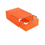 Valge purunemiskindel jalatsiriiul Kasulikud l&auml;bipaistvast plastikust tolmukindlad kingad Kast Sahtli t&uuml;&uuml;p L&auml;bipaistev meesterahvas must