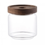 Mitmekasutuslik puidust kaanega klaasist toidu hoiupurk kohviubade jaoks, paksendatud k&ouml;&ouml;gikonteiner, &uuml;mmargused l&auml;bipaistvad &otilde;hukindlad purgid suhkru jaoks