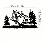 Kaunid Metsloomad Pastoraalne &Ouml;&ouml;kull Ja Hirv Seinakunsti Dekoratsioonid, Kodu Kaunistus Metallist K&auml;sit&ouml;&ouml;, Pastoraalne &Ouml;&ouml;kull Ja Hirv must