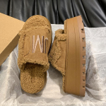 Naiste Platvormi Karusnahast Suede Sussid Mood Lamedad Pl&uuml;&uuml;sist Puuvillased Kingad Slingback Vabaaja Naiste Kingad Talv 2025 Trend Soojad Zapatos Mujer 35 kaamel