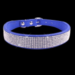 Kristallkaunistus Koer Kass Kaelakee Koera kaelarihmad Lemmikloomatarbed V&auml;ike lemmikloom Bling Bling Diamante Reguleeritav Ohutus Ehted Aksessuaar tumesinine v&auml;rv