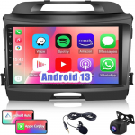 Android autoraadio KIA Sportage 3 SL 2010-2016 jaoks Carplay Android Auto Autostereo 4G WIFI 2 din Multimeediam&auml;ngija 8-core 6GB+128GB
