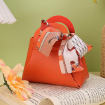 Luksuslik vibu lint nahast minik&auml;ekott kinkekotid kommipakendikarp Jaotuskott Pulmapeo soosik kommikarp rahakott oranž