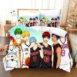 Anime Laste Kuroko korvpall Voodipesukomplekt 3D Prindiga Tekk Luksuslik Tekikott Komplekt Kodutekstiil Kuninganna Kuningas &Uuml;he Inimese Suurus Multikas US Queen 228x228cm