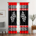 2 tk v&otilde;idus&otilde;iduauto lipuga kardinad Mustvalge ruuduline ristatud v&otilde;idus&otilde;iduruumiline ruuduline lipuga varraste taskuga aknakate ruumi kaunistamiseks. 150x166cm