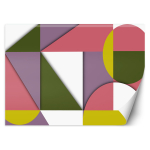 Tapeet Geomeetriliste kujundite abstraktsioon 100x70 lilla