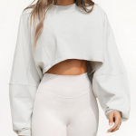 &Uuml;markaelusega kapuuts Naiste l&uuml;hike pullover, soliidne sportlik aluss&auml;rk, silmkoeline T-s&auml;rk lahtine, suurte pikkade varrukatega topp XS