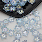 Kodused peotarbed Viie kroonlehega lilledega kaetud plastmassist lahtised helmed DIY k&auml;sitsi valmistatud materjal k&otilde;rvar&otilde;ngaste jaoks K&auml;ev&otilde;ru valmistamine akr&uuml;&uuml;list floret 100 tk