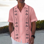 Hawaii s&auml;rk meestele, meeste vintage n&ouml;&ouml;pidega keeglis&auml;rgid l&uuml;hikeste varrukatega suvine rannas&auml;rk XL