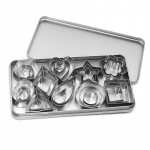 30 tk/karp mini roostevabast terasest vorm s&uuml;damet&auml;ht lill geomeetrilise kujuga k&uuml;psisel&otilde;ikurid k&ouml;&ouml;k fondant k&uuml;psised kondiitritooted k&uuml;psetusn&otilde;ud