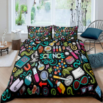 Teaduse Tekikate King DNA Alused Keemia Biotehnoloogia Voodipesu Komplekt Hariduslik Kolledži &Uuml;hiselamu Toaline Pehme Pol&uuml;ester Tekikate EU Single135x200cm