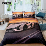 Kodu elamine Luksuslik 3D v&otilde;idus&otilde;iduauto voodipesukomplekt Mugav tekikoti komplekt Laste voodipesukomplekt Queen ja King EL/USA/AU/UK suurus EU single(135x200cm)