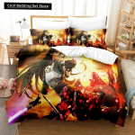 Anime Asada Shino Sword Art Online Voodipesukomplekt Tekikott Voodikomplekt Tekikott Padjap&uuml;&uuml;r Tekk king Queen Suurus Poisid T&auml;iskasvanud EU single(135x200cm)