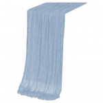 T&auml;nup&uuml;ha lauajooksja marli Boheemlaste stiilis plisseeritud &uuml;hev&auml;rviline plekikindel korduvkasutatav lauakaitse kaunistus balli pidulik lauajooksja 90x180cm