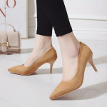 2024 Suvi Naiste 8cm K&otilde;rge Kontsaga Platvormkingad Naine Elegantne Magus Platvormkingad Terava Ninaga Stiletto Odavad Kontor Punased Kingad 43 tume khaki v&auml;rv