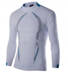 Suures suuruses meeste kevadsuvi hingav Quick Dry Fitness Treening Top Mood pikkade varrukatega spordi T-s&auml;rk M valge