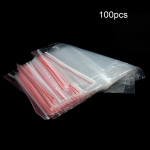 100 tk L&auml;bipaistvad Isekleepuvad Plastikust Kotid Isekleepuvad Kotid L&auml;bipaistvad OPP Kotid Kingituste Kaunistuste Kompvekkide Ehete jaoks 4x 6cm(100pcs) puhas