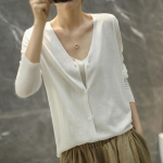 Naiste villane kampsun Qinghe ka&scaron;miir 50% siid 50% vill s&uuml;gis-talvine villane kardigan pehme ja soe XL must