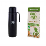 Thermos avec bec verseur pr&eacute;cision 1L + Th&eacute; vert mat&eacute; sauvage du Br&eacute;sil - 350 g