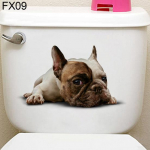 Kodukaunistus 3D Kassi Hamstri Koera Tualettkleebis Armas seinakleebis Dekoratsioon vannitoas AVE FX01