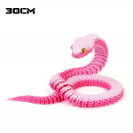 Helendav 30 cm 3D prinditud kobra madude kaunistus 3D prinditud loomad kirjutuslaua aksessuaarid toakaunistus Kontori laua ussi aasta ornament Lollipop Pink-30cm