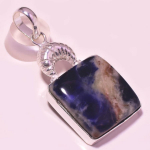 Sodalite Gemstone Pendant Handmade Ethnic Antique Design Jewelry 2.2 f3t31