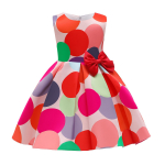 New Polka Dot Satin Princess Dress for Girls - Children's Sleeveless Outfit 140