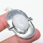 Rainbow Moonstone Handmade 925 Sterling Silver Jewelry Pendant 2.01 a1c43