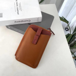Uus ehtsast nahast naiste rahakott &uuml;lemise kihiga veisenahast lit&scaron;i mustriga, n&ouml;&ouml;riga, kontrastv&auml;rvi mobiiltelefonikott, kaarditasku 18x2x11cm pruun