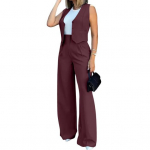 Naiste naiste vestikomplektid, riietatud kaheosaline varrukateta n&ouml;&ouml;pideta bleiser S helesinine v&auml;rv