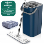 K&auml;ed-vabad kaheotstarbeline mopp &auml;mbriga &ndash; pingutuseta puhastamine kuivadele ja m&auml;rgadele pindadele 1 Bucket + 1 Mop + 2 Cloths (Standard Set)