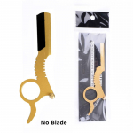 Straight Edge Barber Razor Haircut Habe Kulmude Raseerimisvahend K&auml;sitsi Depilatsioon Raseerija Juuksuri Trimmutusterad Vahetatavad