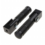 1 paar mootorratta modifitseerimistarvikuid Alumiiniumist jalapulk M10 Mootorratas 90&deg; fikseeritud kokkuklapitav &ndash; eesmine tagumine jalatoe pedaal must