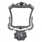 Vintage Kahepoolne Meigipeegel L&auml;bipaistev 360 Kraadi P&ouml;&ouml;ratav Antiikne Lauapeegel Metallraam