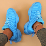 Naiste tossud moes vikerkaarev&auml;rvilised platvormkingad vabaaja jalutusk&auml;igukingad mugavad kerged v&auml;listingimustes naiste vulkaniseeritud kingad 36 sinine