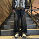 Moodsad Meeste Laia S&auml;&auml;rega Hip-Hopi Teksap&uuml;ksid, Žakaartprindiga, Personaliseeritud Kulutatud High-Street Stiil 3XL must