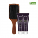 Athe Authentic Wooden Scalp Brush Gift Set (2 types of shampoo & treatment 40ml included) Ate Authentic Wooden Scalp Brush