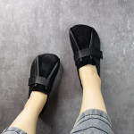 2024 Uued Saabumised &Uuml;mara Ninaga Madalad Baleriinid Naine Lihtsad Pehmed ja Suede Nahast Mokassiinid Daamide Retro Kingad Naiste Madal King CN35 (Foot 22.5cm) pruun