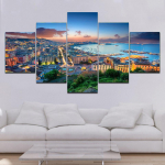 5 paneeli maastik Itaalia &otilde;hust linnavaade p&auml;ikeset&otilde;us l&otilde;uend maalimine &ouml;&ouml;plakatid ja v&auml;ljatr&uuml;kid seinakunstipildid kodukaunistus ilma raamita 20x35cm*2 20x45cm*2 20x55cm*1