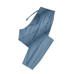 Naiste vabaaja &uuml;hev&auml;rvilised elastse v&ouml;&ouml;koha sirge vabaaja taskutega p&uuml;ksid M sinine