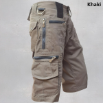 V&auml;listingimustes kasutatavad meeste veekindlad taktikalised l&uuml;hikesed p&uuml;ksid meestele L&uuml;hikesed p&uuml;ksid Mitme taskuga Cargo Quick Dry Shorts Suvised v&auml;lip&uuml;ksid vabaaja sirged p&uuml;ksid XL khaki