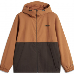 Li Ning kapuutsiga v&auml;rviplokkide ja kirjadega lukuga spordijakk Unisex jakk Merevaigukollane-pruun AFDU955-8 XL