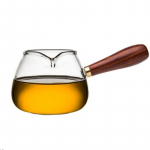 350ML K&otilde;rge Borosilikaatklaasist Teedispenser Loov &Otilde;iguse Karikas Kotkasuu K&uuml;lgmine Puidust K&auml;epide Kuumuskindel Kung Fu Tee Komplekt Teekann 350ML puhas